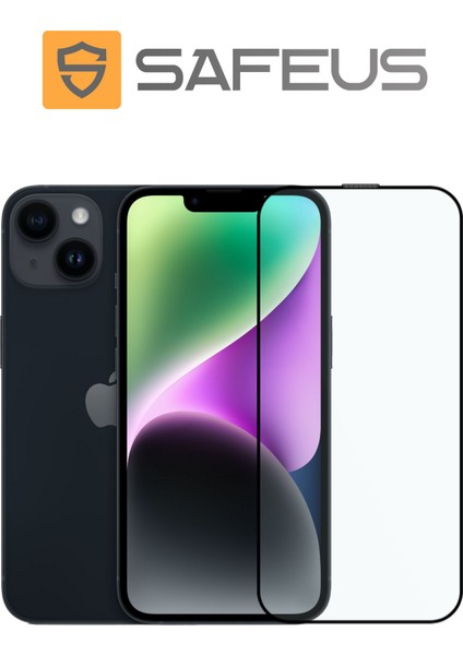 iPhone 14 Plus Tam Kaplayan Toz Filtreli Parmak İzi Bırakmayan Safir Ekran Koruyucu Cam