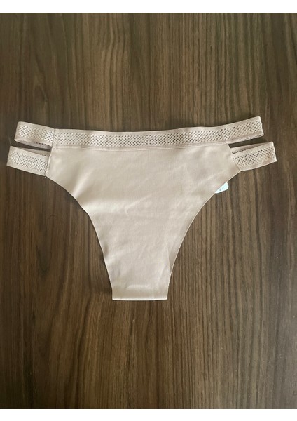 5 Adet 1 Paket Kahve Çift File Lastikli Lazer Kesim Brezilya Külot fırsatları