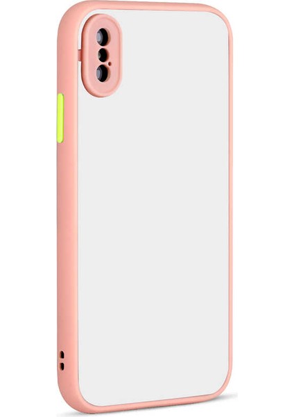 iPhone Xs Max 6.5 Uyumlu Aden Hux Kapak-Pembe