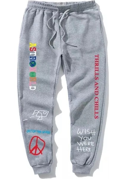 Punıx Büyük Beden Hip Hop Sokak Stili Baskılı Kışlık Tarz Erkek Eşofman Altı