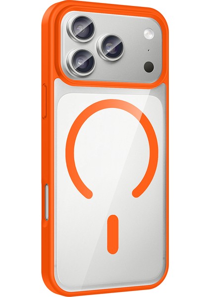 iPhone 17 Pro Max Kılıf M-Safe Wireless Şarj Özellikli Silikon Tstk Ege Kapak - Lacivert