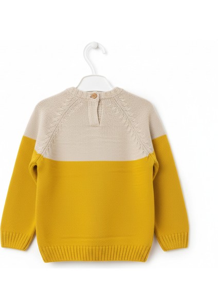 Kids Ekru Bisiklet Yaka Jakarlı Triko Kazak fiyatları