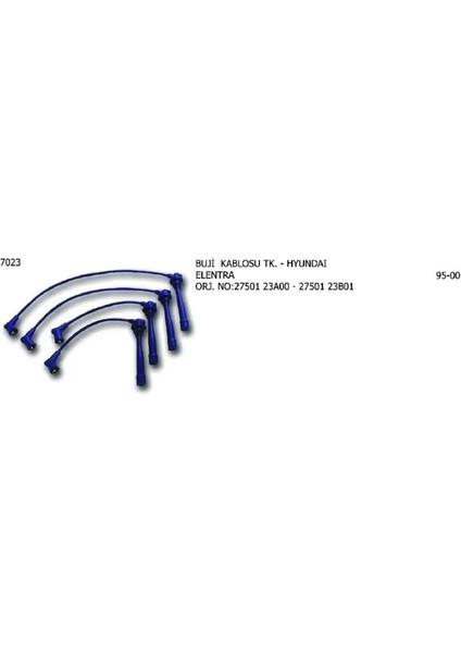 7023 Buji Kablosu 2750123A00 2750123B00 2750123B01