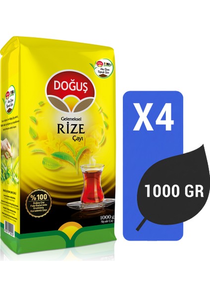Geleneksel Rize Çayı 1000 gr x 4 Adet