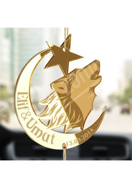 Kişiye Özel Tarihli Bozkurt Pleksi Araba Dikiz Aynası Süsü fiyatları