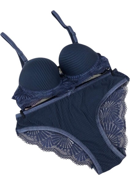 Kadın Dolgulu B Cup Balenli Telli Sütyen Takımı