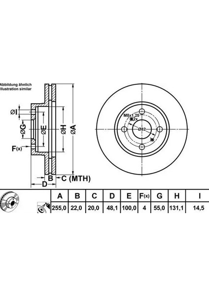 50252 Fren Diski On 4351202070 (2 Adet Fiyatıdır)