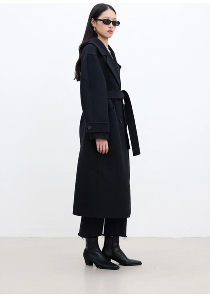 Kemerli Oversize Premium Kadın Kaşe Kaban fiyatları