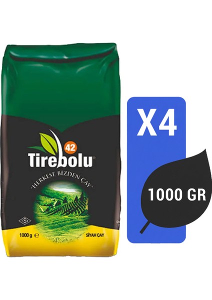 42 Siyah Çay 1000 gr x 4 Adet