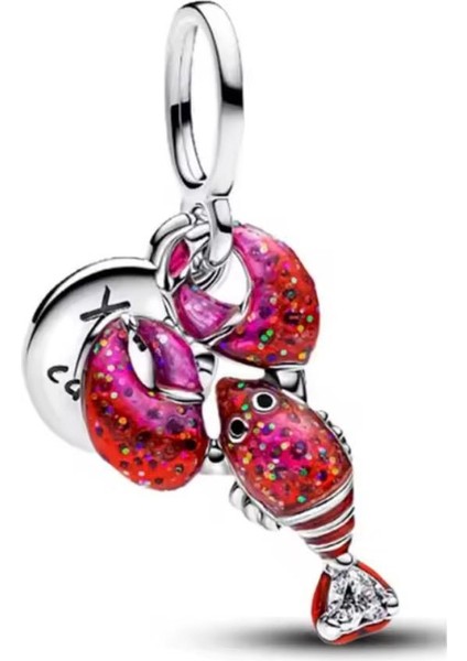 Gümüş Istakoz Sallantılı Charm