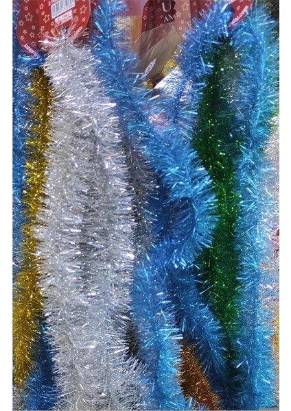 Simli Yılbaşı Süsü 2 Metre 25'li Paket