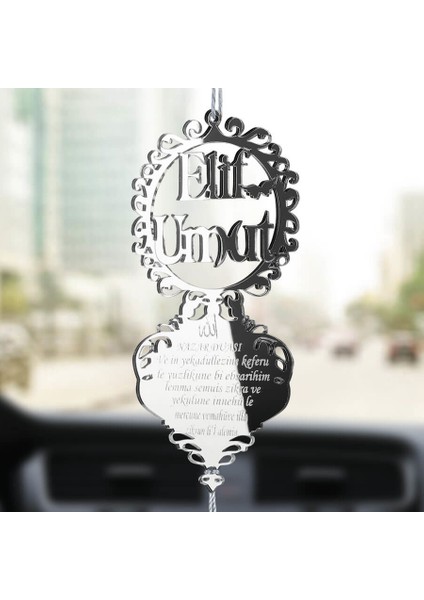 Kişiye Özel Nazar Duası Pleksi Araba Dikiz Aynası Süsü fiyatları