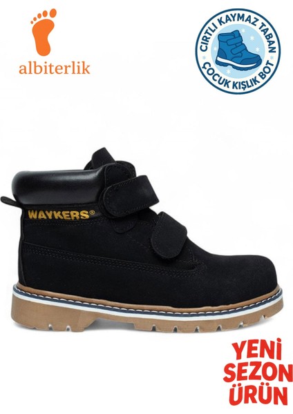 Erkek Çocuk Cırtlı Kaymaz Taban Suya Dayanıklı Soğuk Geçirmez Anatomik Erkek Çocuk Bot