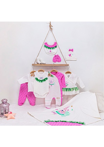 Kız Bebek 0-3 Ay Sevimli Karpuz 10LU Set %100 Pamuk fiyatları