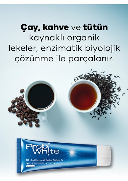 Probiwhite Beyazlatıcı Diş Macunu-Pap Teknolojili,mikro Hidroksiapatit+Enzim Formül,vegan fırsatları