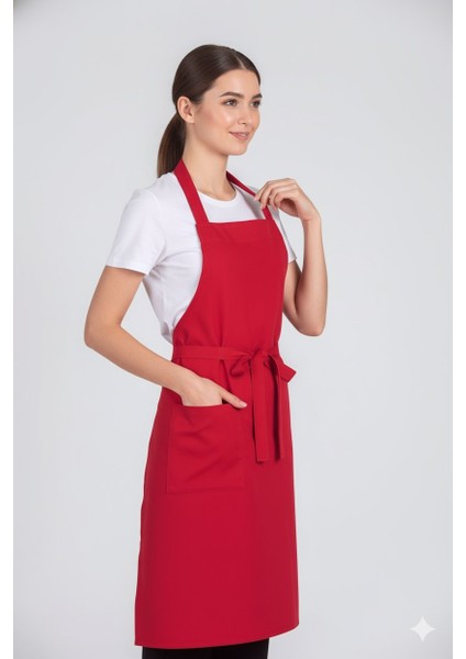 Kadın Boyundan Asmalı Barista Şef Mutfak Önlüğü 60X85 cm