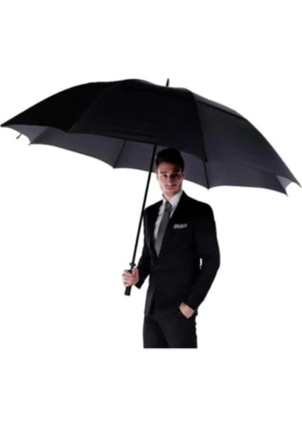 8 Sert Plastik Tel Siyah Protokol Şemsiyesi 95 cm Sırt Askılı Kılıflı fiyatları