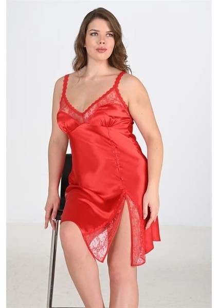 Büyük Beden Kırmızı Gecelik 2102
