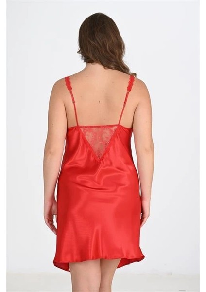 Büyük Beden Kırmızı Gecelik 2102 modelleri