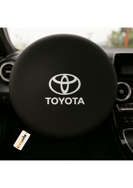 Toyota Uyumlu Siyah Penye Kumaş Direksiyon Kılıfı | Direksiyon Koruma