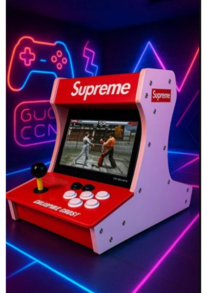 Supreme Çift Arcade Kol 10INÇ Çift Ekran 3000+ Oyunlu Retro Arcade Atari