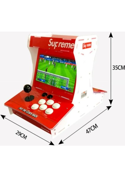 Supreme Çift Arcade Kol 10INÇ Çift Ekran 3000+ Oyunlu Retro Arcade Atari