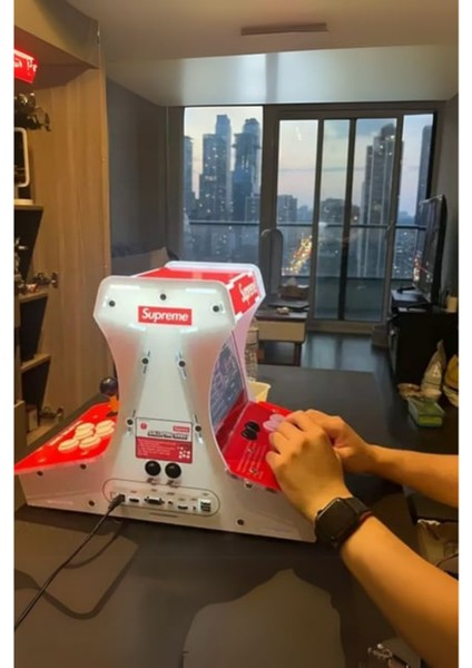 Supreme Çift Arcade Kol 10INÇ Çift Ekran 3000+ Oyunlu Retro Arcade Atari