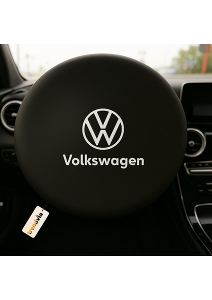 Volkswagen Uyumlu Siyah Penye Kumaş Direksiyon Kılıfı | Direksiyon Koruma