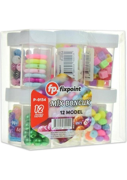 Fixpoint Boncuk 12 Model Mix P-0134 12'li Paket