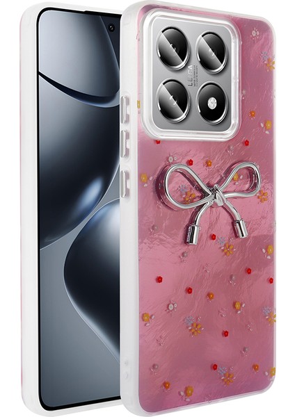 14T Kılıf Kamera Korumalı Figürlü Aden Ponti Silikon Kapak - Açık Pembe