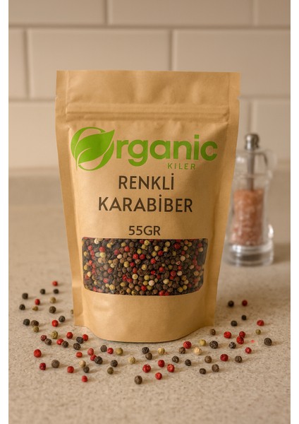Katkısız Renkli Tane Karabiber 55GR – Organik ve Taze Mahsül