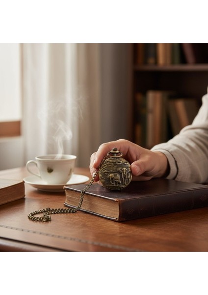 Kişiye Özel Kutulu Antik Filli Köstekli Saat