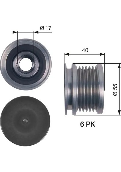 OAP7114 Alternator Kasnagi 03G903119B 045903119A