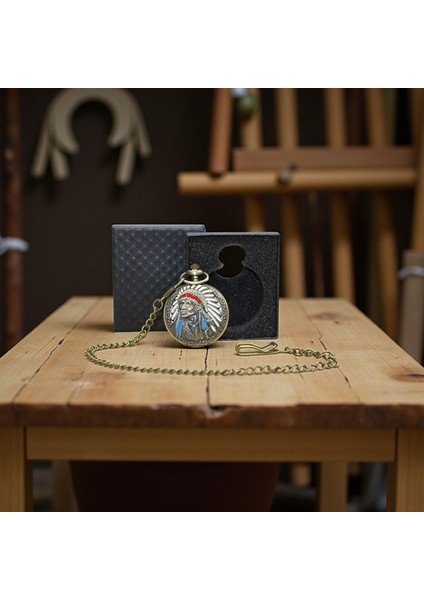 Isme Özel Kutulu Antik Kızılderili Köstekli Saat indirimleri