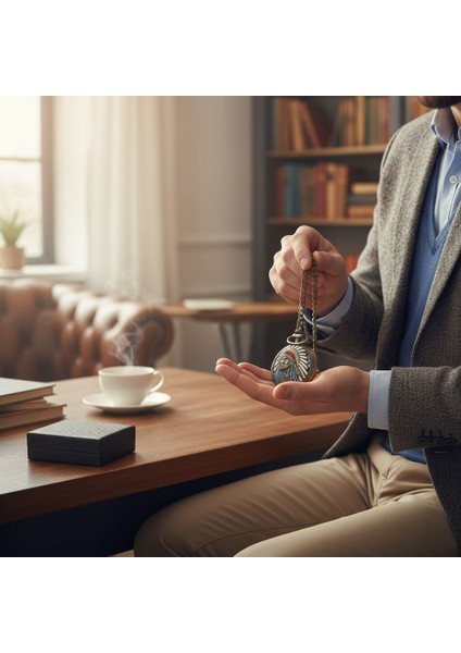 Isme Özel Kutulu Antik Kızılderili Köstekli Saat