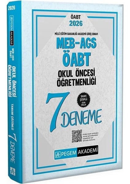 Pegem 2026 Öabt Meb-Ags Okul Öncesi Öğretmenliği 7 Deneme Çözümlü