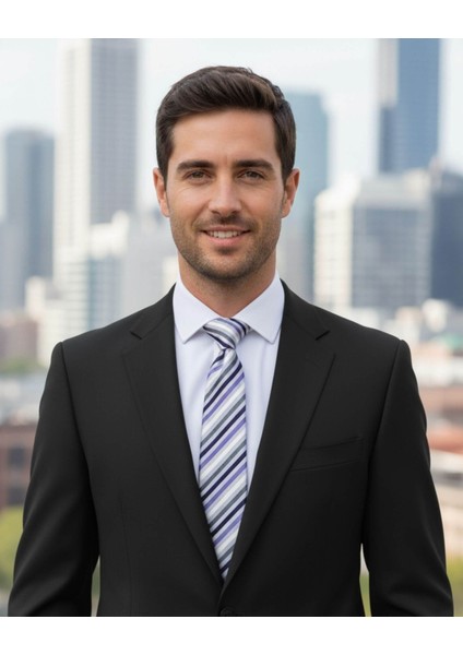 Lila Mor Beyaz Gri Çizgili 7 cm Genişliğinde Ince Kravat modelleri