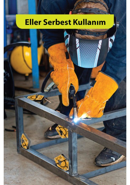 2 Adet Aç Kapa Özellikli 6 Açılı Kolay Temizlenebilen Güçlü Mıknatıslı Kaynak Tutucu Manyetik Kaynak Gönyesi indirimleri