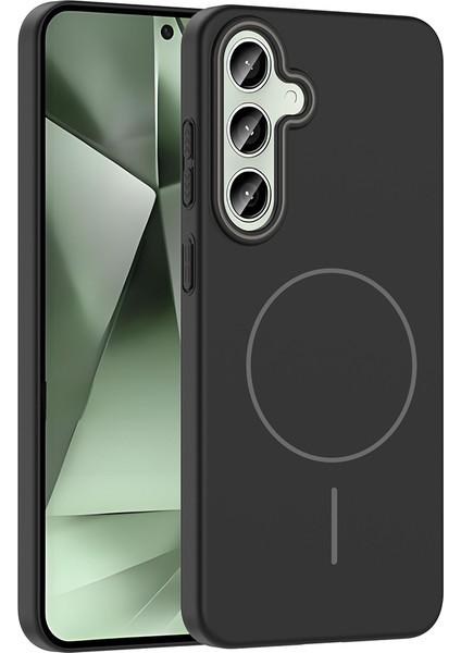 Galaxy S24 Fe Kılıf Magsafe Şarj Özellikli Aden Ruby Silikon Kapak - Desert Titanyum fiyatları