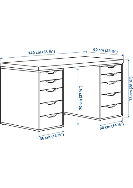 Alex Çalışma Masası Beyaz Venge 140 x 60 cm Lagkapten fiyatları