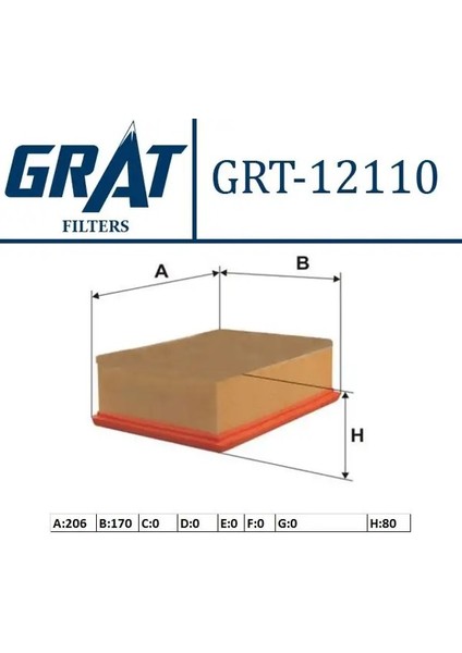 12110 Hava Filtresi 1444G9