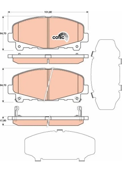 GDB3477 On Fren Balatasi 45022TL0G50 45022TL0G51 45022TL0G52