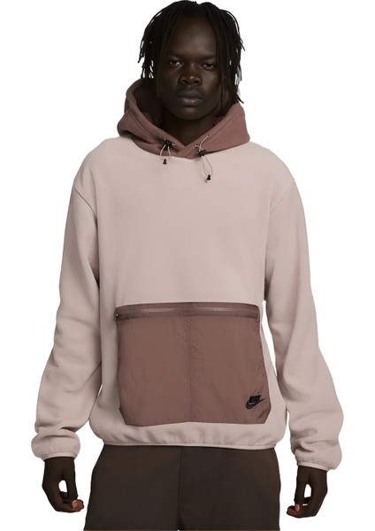 Sportswear Fleece Hoody Erkek Polar Kahverengi Sweatshirt FD4338-272