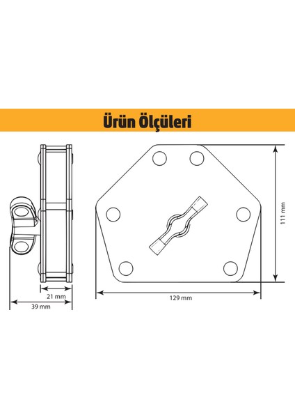 4 Adet Aç Kapa Özellikli 6 Açılı Kolay Temizlenebilen Güçlü Mıknatıslı Kaynak Tutucu Manyetik Kaynak Gönyesi