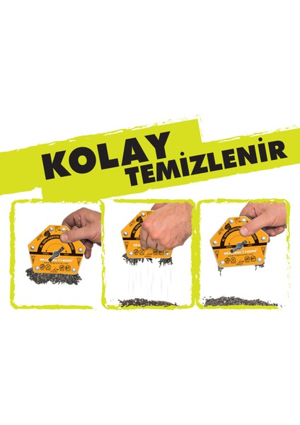 4 Adet Aç Kapa Özellikli 6 Açılı Kolay Temizlenebilen Güçlü Mıknatıslı Kaynak Tutucu Manyetik Kaynak Gönyesi modelleri