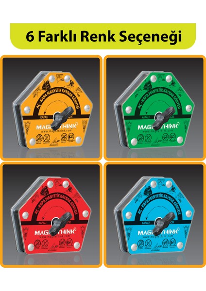 4 Adet Aç Kapa Özellikli 6 Açılı Kolay Temizlenebilen Güçlü Mıknatıslı Kaynak Tutucu Manyetik Kaynak Gönyesi fırsatları