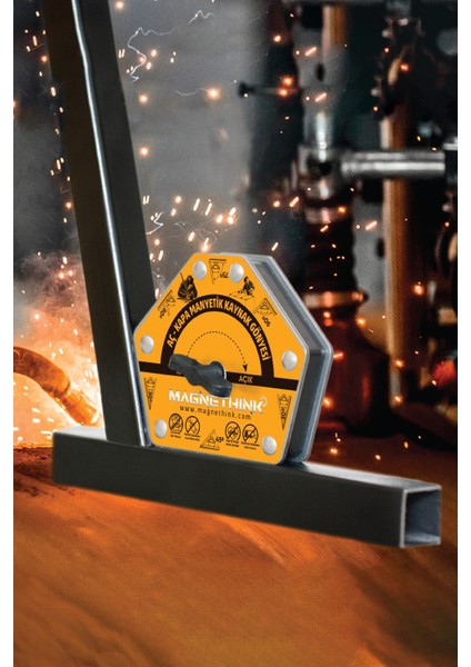 4 Adet Aç Kapa Özellikli 6 Açılı Kolay Temizlenebilen Güçlü Mıknatıslı Kaynak Tutucu Manyetik Kaynak Gönyesi