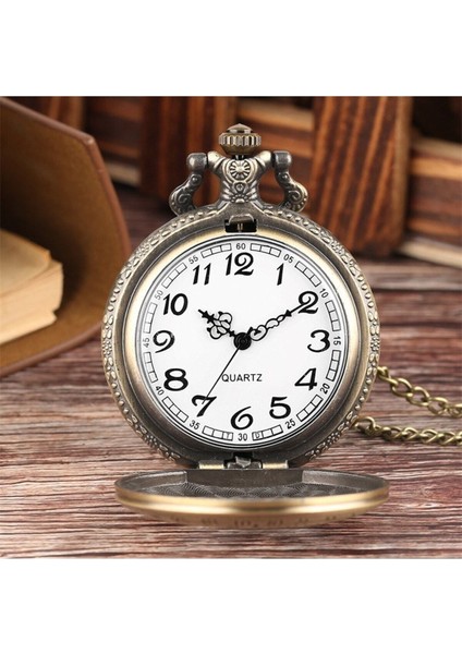 Kişiye Özel Retro Kabartmalı Quartz Köstekli Saat fiyatları