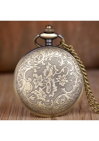 Kişiye Özel Retro Kabartmalı Quartz Köstekli Saat modelleri