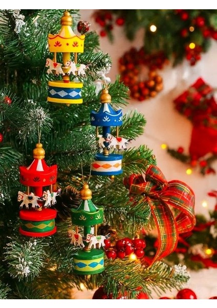 Ahşap Noel Atlı Karınca Süsü (6 Adet)-Yılbaşı Hediye Seti: Ahşap Atlı Karıncalar-Yılbaşı Ağacı Süsü fiyatları